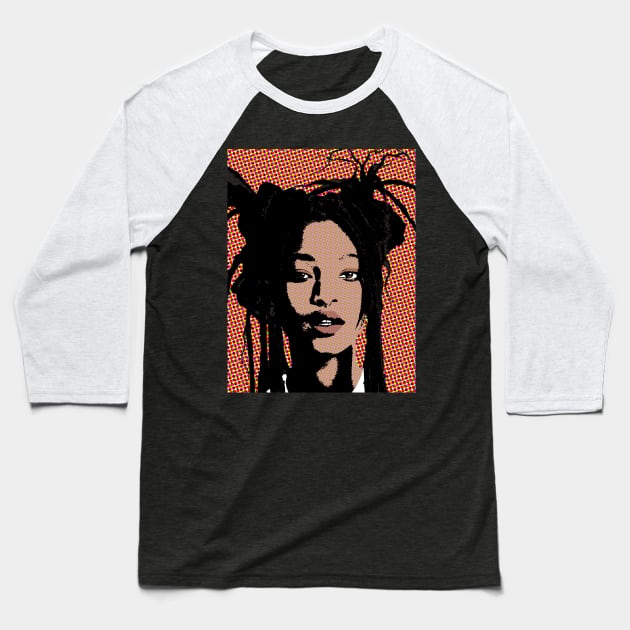 willow smith style pop art Baseball T-Shirt by soundofpopart